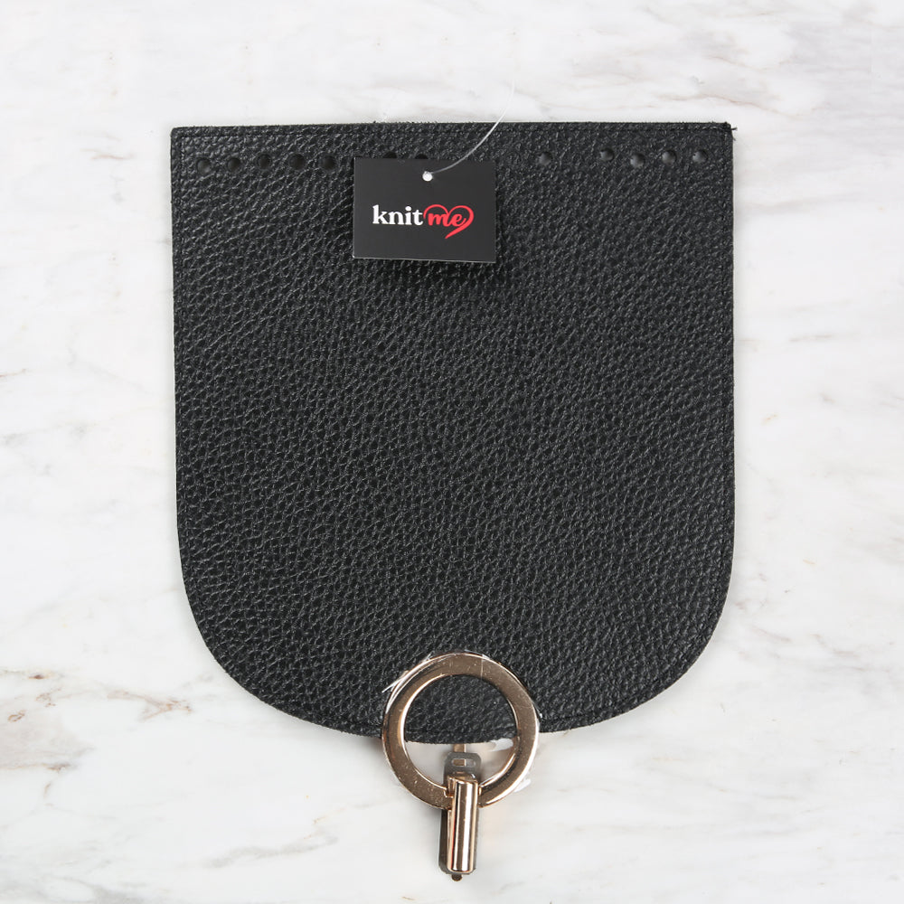 Knitme Dikişli Kilitli Kapak 18x20 cm Siyah BA-0068